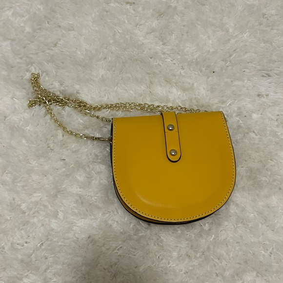 Yellow Real Leather Purse - Made in Italy - Picture 2 of 4